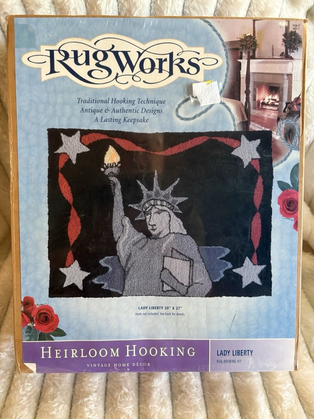 Rugworks Heirloom Hooking Lady Liberty 20” X 27” Rug Hooking Kit New #60517